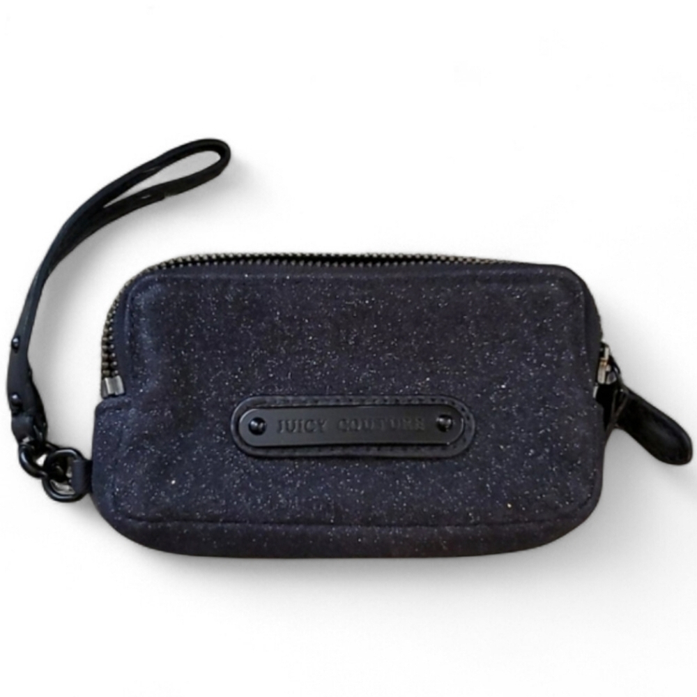 Y2K Juicy Couture Black Stardust Wristlet With Original Box - Picture 4 of 11
